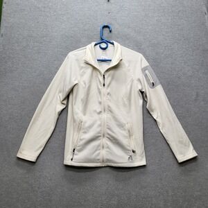 Eddie Bauer Women Jacket MEDIUM Ivory Fleece First Ascent Activewear Gorpcore